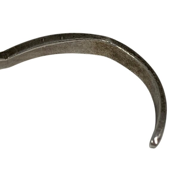 VTG Navajo Sterling Silver Crushed Turquoise + Coral Zuni ZigZag Cuff Bracelet - Picture 4 of 5